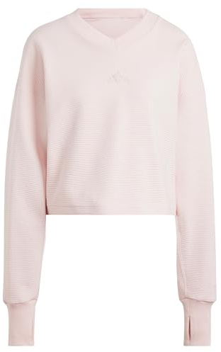 adidas All SZN Ribbed V Neck Sweatshirt M, Rosa, M