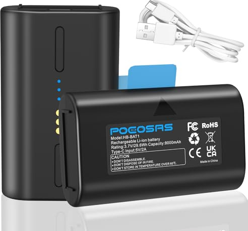 POEOSAS 2 Pack Rechargeable Lithium Batteries for SimpliSafe Outdoor Camera | 8000mAh capacity lithium rechargeable batteries, compatible with SimpliSafe CMOB1 CM0B1 wireless outdoor security camera