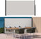 Store Latéral Extensible en Aluminium,Brise Vue Rétractable,Paravent Extérieur Rétractable,Protection de l'intimité et du Vent,Vue Pare-Soleil,Auvent Latéral pour Balcon,Terrasse,Jardin,1.8x3m,Gris