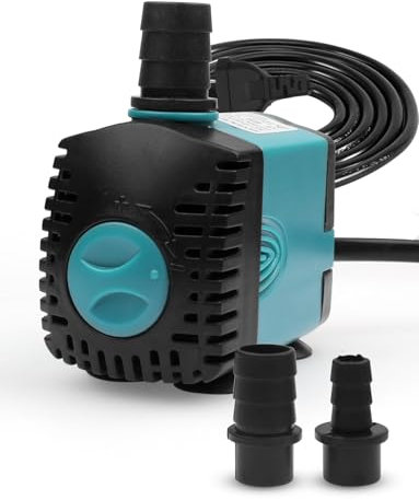 Mini Bomba de Agua Sumergible Bomba de Acuario, Bomba de Circulación para pecera de acuario, estanque, fuente, hidroponía, (450 L/H, 6 W)