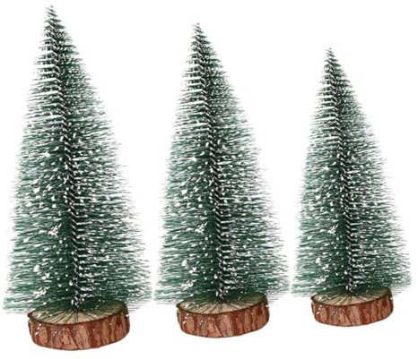 Zerodeko 1 Set Albero Di Natale Da Tavolo Piccolo Albero Di Natale All'aperto Albero Di Natale Piccolo Albero Finto La Vegetazione Finta Ha Steli Grandi Albero Pop-up Di Legno 3 Pezzi