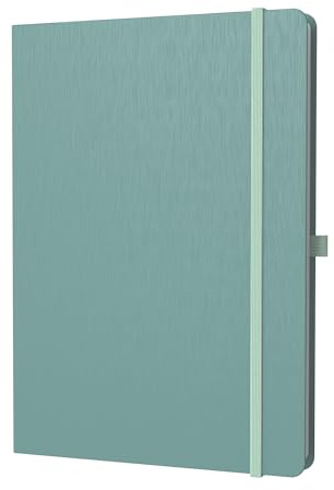 ONAVIA A4 Liniert Notizbuch, Notebook Hardcover, 80 Blätter (160 Seiten) 80 g/m², 7mm Linienabstand für zu Hause, Schule und Arbeit (Grün)