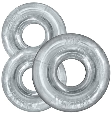 Oxballs RIMRINGZ Triple Pack – Clear Cock Rings (2 Regular + 1 Jumbo) | Stretchy Flex-TPR Penis Rings with Comfort Lips for Stamina, Bulge & Sack Play
