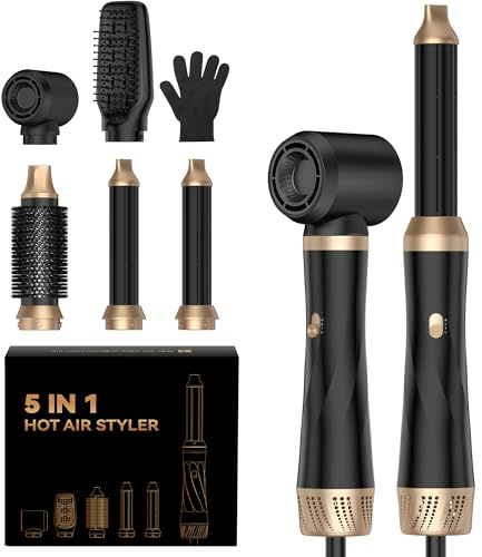UMIGA 5 in 1 Air Styler, 1000W Hair Dryer Brush, Hair Styler-Hot Brushes | 5 in 1 Hair Styler Air Styler For Hair Styling, Hot Brush - Hair Styling Appliances For Women Volume, Curl, Smooth, Dry