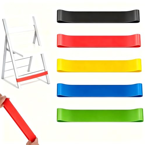 Fenglin-joy Élastique Chaise TDAH,5 Pièces Bande de Chaise Extensible pour Enfants Elastique pour Les Chaiseés pour Les élèves, Bandes Fitness (Multicolore)