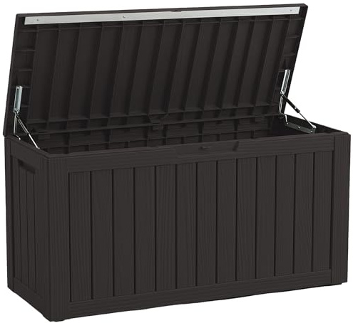 KARAT Aufbewahrungsbox - Anthrazit - Wetterfeste Auflagenbox für Terrasse & Balkon - 300L - Gartenbox - 117 x 47 x 59 cm (300 L)