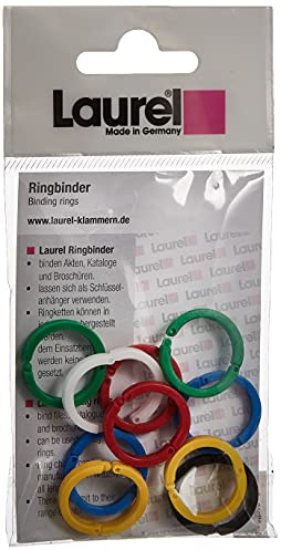 Laurel 0427-95 Ringbinder, 23 x 4.2 x 23 mm, SB-Beutel a 10 Stück, grundfarbig sortiert