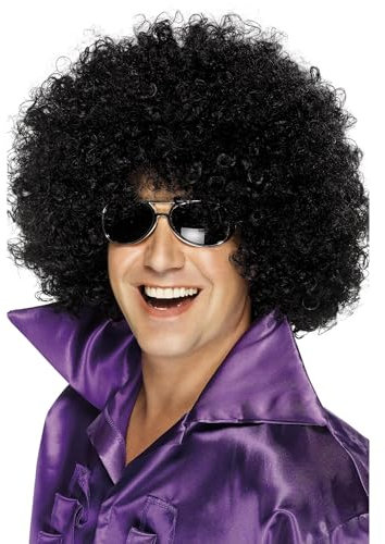 Smiffys Afro Perücke, Super-groß, Schwarz