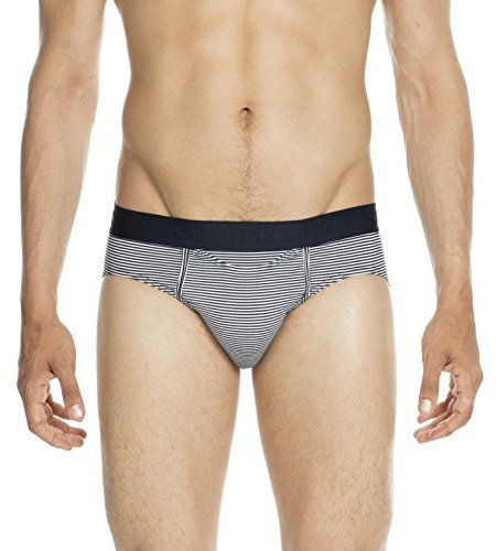 Hom Simon HO1 Slip, Bleu (Rayé Marine Et Blanc 00ra), Medium (Taille fabricant:M) Homme