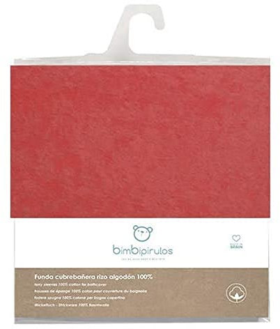Pirulos 36100005 - Funda cubrebañera, algodón, 50 x 80 cm, color rojo