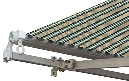 FRASCHETTI Tenda da Sole Estensibile a Bracci Misure 295x250 cm Colore Verde/Beige - Tessuto 280gr/mq