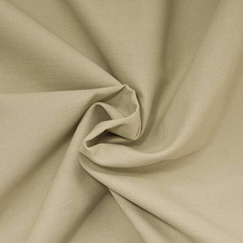50x150cm Baumwollstoff Oeko - Tex 100 Meterware am Stück Fahnentuch Cretonne 45 Farben, Farbe:beige