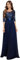 Ever-Pretty Women's Elegant 3/4 Sleeves Sequin Empire Waist A Line Chiffon Bridesmaid Dresses Navy Blue 10UK