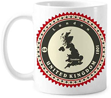 London UK UK Tasse en porcelaine Motif carte du pays
