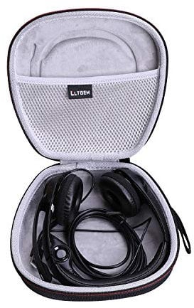 Headset Headphone Case Compatible with Logitech H390, H430, H570e, Zone 300, Zone 301 or JLab Go Work, JIAMQISHI, EAGLEND Headset, Black+Gray(Case Only)