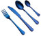 Silver Stainless Steel Gold Spoon Cutlery Dinnerware Set, Kitchen Forks Knives Spoons Tableware Set,blue 1 set