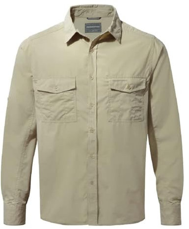 Craghoppers Herren Kiwi-Langarmshirt Wander-Shirt, Oatmeal, L EU