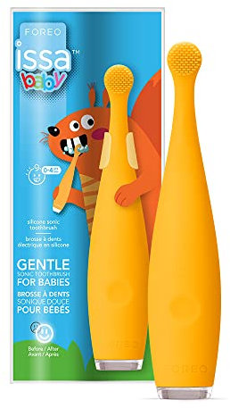 FOREO ISSA™ Baby die sanfte Sonic-Zahnbürste für Babys im Alter von 0 bis 4 Jahren, Sunflower Yellow