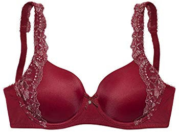Lascana Damen Schalen-BH Nahtlose Cups, Formbügel, Spitze, große Größen, verstellbar