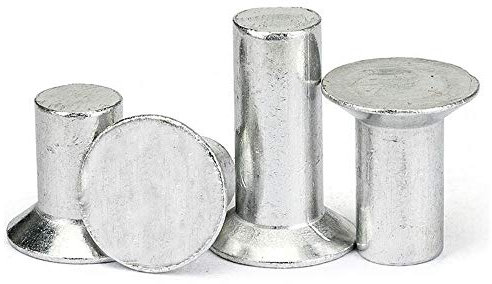 Aluminium-Senkkopfnieten, Flachkegelkopf-Vollaluminiumnieten, Senkkopfnieten, Aluminiumnieten-M3 * 12 * 100 Stück
