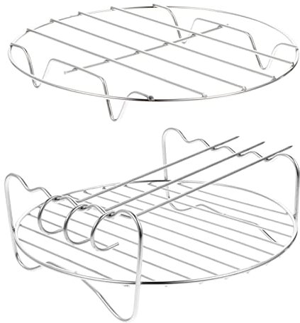 Cabilock Ronde De Refroidissement Racks en Acier Inoxydable Ronde Grille de Cuisson À La Vapeur Rack Griller De Refroidissement Grille Air Friteuse Cuisson Vapeur Rack Rack Rôti pour Four