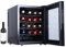 0℃ Outdoor Einbau Weinkühlschrank - Weinschrank mit Touch Bedienfeld, Platz für 20 Flaschen, Einstellbare Temperaturzone, 12 Bis 18 °C, 48 Liter Gesamtvolumen, LED, Touch, 28 DB, Schwarz