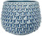 Nordring Retro Übertopf Vintage Pflanztopf für Zimmerplanzen Blumentopf Pino M (13,5 cm ø), blau, Keramik