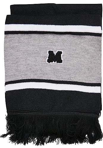 Urban Classics Unisex College Team Scarf black/heathergrey/white, one size