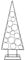Albero di Natale di design in metallo con cerchi di colore nero, 123 cm, supporto natalizio per decorare decorazioni e palline di Natale