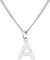 GD GOOD.designs Kette mit Buchstaben Anhänger A in Silber - 316L Edelstahl Halskette Damen - Silberne Partnerketten für Sie und Ihn