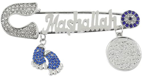 Muslim Mashallah Brosche Pins Glücksgeschenk Arabisch Türkisch Islam Koran Marsala Sicherheitsnadel Schutz Schmuck Geschenk