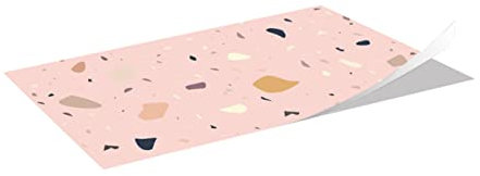 ORFOFE 1 Satz Rosa Terrazzo Fliesen Aufkleber Fliese Abziehen Und Aufkleben Badezimmerfliesenpapier Wandfliesen Fliesen Aufkleber Küchenfliesenpapier Möbel Aufkleber Pvc Boden Wandtattoos