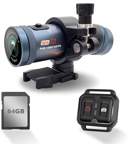 LKT Dual 2K Action Kamera Dash Cam – ideal für Motorrad, Fahrrad, Outdoor-Sport – Helmkamera, Sportkamera mit Front- und Heck-Camcorder, Fernbedienung und GPS, integriertes WLAN, Helmzubehör