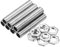 QUARKZMAN Lámpara Tubo, 1.97 Pulgadas Largo M10 Toda Rosca Extensión Varilla para Candelabro Colgante Luces con M10 Hexagonal Tuerca Sujetador, 1 Juego