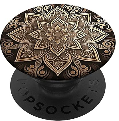 Mandala Lotusblume Meditation Spirituell Aufwendig Yoga PopSockets Klebender PopGrip