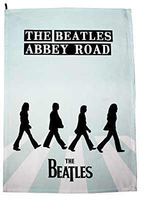 Half Moon Bay The Beatles Abbey Road Geschirrtuch | Geschirrtücher aus 100% Baumwolle für die Küche | Beatles Merchandise | The Beatles Geschenke & Papa Geschenke | Retro Küchenzubehör | Küchentuch