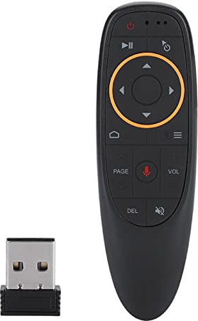 2,4 G Kabellose Air-Mouse-Tastatur-Fernbedienung mit Gyroskop für TV-Box-PC, 10 M Kabellose Reichweite, Sprachsteuerung, Ergonomisches Design