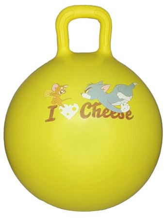 Tom & Jerry Space Hopper Yellow: Bouncing Fun for Kids - Durable and Safe Inflatable - Ideal Indoor and Outdoor Play for Active Children - Officially Licensed Warner Bros. Merchandise…