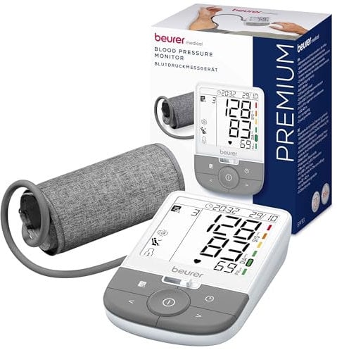 Beurer BM53 Automatic Blood Pressure Monitor, Clinically Validated Blood Pressure Machine with Arrhythmia & AFib Detection for Stroke Prevention, Made in The EU, Suitable During Pregnancy