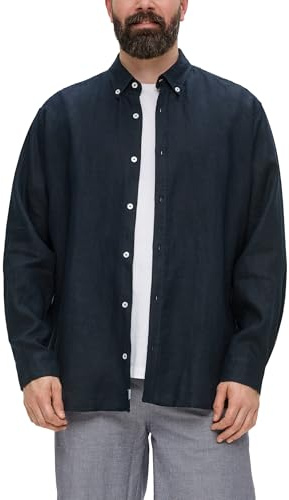 s.Oliver Leinenhemd mit Button-Down-Kragen