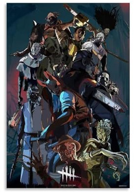 EKoKim Dead by Daylight Spiel-Poster, dekoratives Gemälde, Leinwand, Wandposter und Kunstdruck, modernes Familienschlafzimmer-Dekor-Poster, 20 x 30 cm