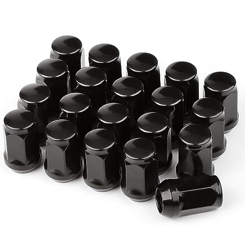 GAsupply 20pcs M12x1.5 Tapered Seat Alloy Wheel Nuts with 19 Hex, Compatible with Most Ford Focus Fiesta Fusion Escort Mondeo Kuga C-max, Closed End Lug Nuts Aftermarket Wheel Nuts(Chrome)