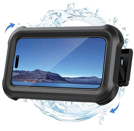 Lamicall Handyhalterung Dusche, Handy Halter - [IPx6 Wasserdicht] 480° Verstellbar Duschehalterung für Bad & Küche, HD Display Beschlagfrei Shower Handy Wandhalterung Ständer für 4-7” Smartphone