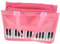 PACKOVE Notenpaket musiktasche Notenbeutel Tasche für Klaviernoten Musikständergestell Tasche für Gitarrennoten Tasche zum Aufbewahren von Noten Violine Klaviertasten Rosa