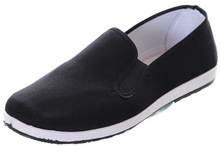 Kawaii-Story Kungfu Chinesische Kampfkunst Taichi Wushu Freizeit Stoff Schuhe Slipper schwarz rutschfest (Kungfu Schuhe, EU Schuhgrößensystem, Erwachsene, Herren, Numerisch, M, 47)