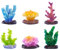Voyyphixa 6 Stück Künstliche Koralle Deko Aquarium, Korallen- und Wasserpflanzen Aquarium Pflanzen Dekorationen Aquarium Ornamente Aquariumpflanze Fisch Tank Dekoration (6PCS)