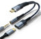 KiwiBird USB C to 3.5mm Jack and Charger Adapter, USB Type C 3.5mm Headphone Jack Audio Adapter PD 100W Fast Charging, Compatible with iPhone 16 15 Plus Pro Max iPad Macbook Galaxy S25 S24 Microphone