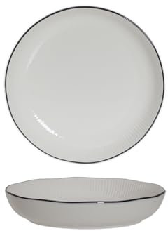 METRO Professional Assiette creuse Aldea, porcelaine, Ø 22.2 cm, blanc, 6 pièces