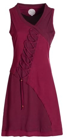 Vishes ärmelloses Damen-Kleid I Handgefertigt aus 100% Baumwolle I Kleid mit Wickeloptik I Ideal für Frühjahr & Sommer I Nachhaltige Alternative Bekleidung