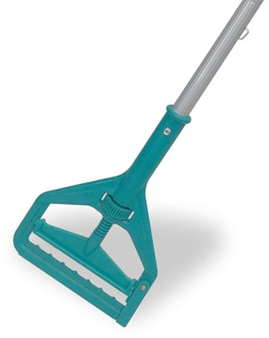 60-inch Heavy-Duty Commercial Industrial mop Handle, Suitable for Cotton and Fiber mop Heads, with Threaded Clamping Device, Aluminum Handle, Suitable for Floor Cleaning - Green